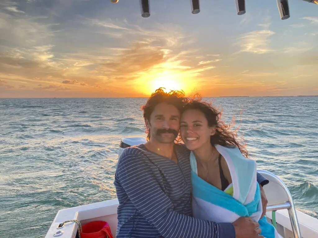 Golden Hour Magic Natural island with weathered trees and driftwood in pristine Lower Keys backcountry shallows, highlighting untouched eco-tour destination